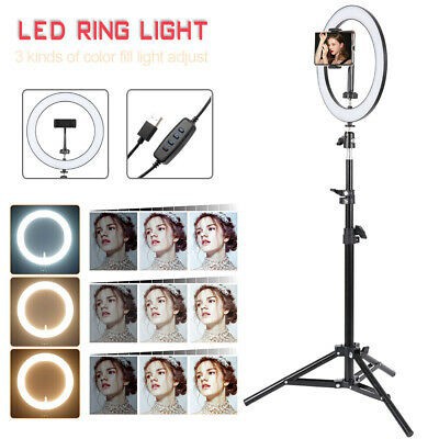 Ring Light LED 26CM/33CM Photo Studio Light With Tripod Selfie Stick Phone Ringlight Camera Makeup Beauty