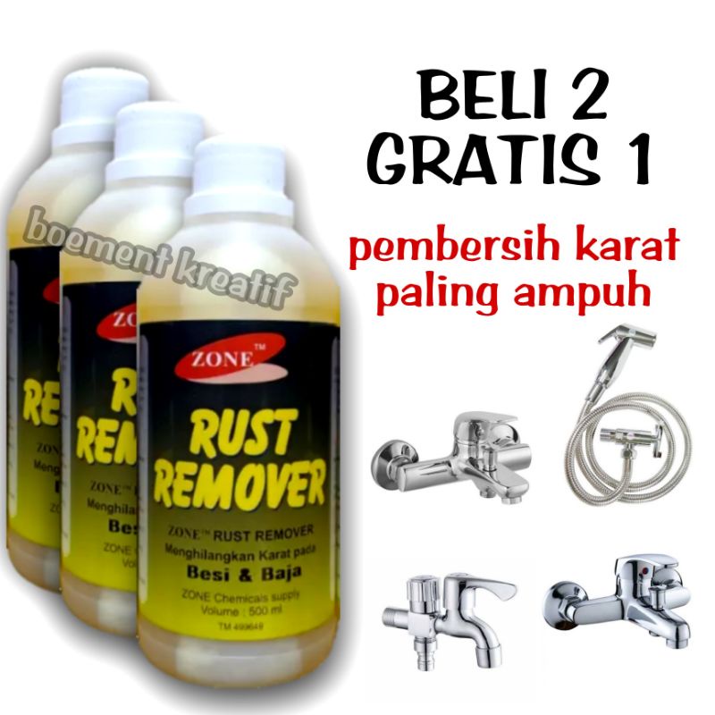 Pembersih kerak / karat membandel pada chrome / stainless / besi / keramik dll beli 2 gratis 1