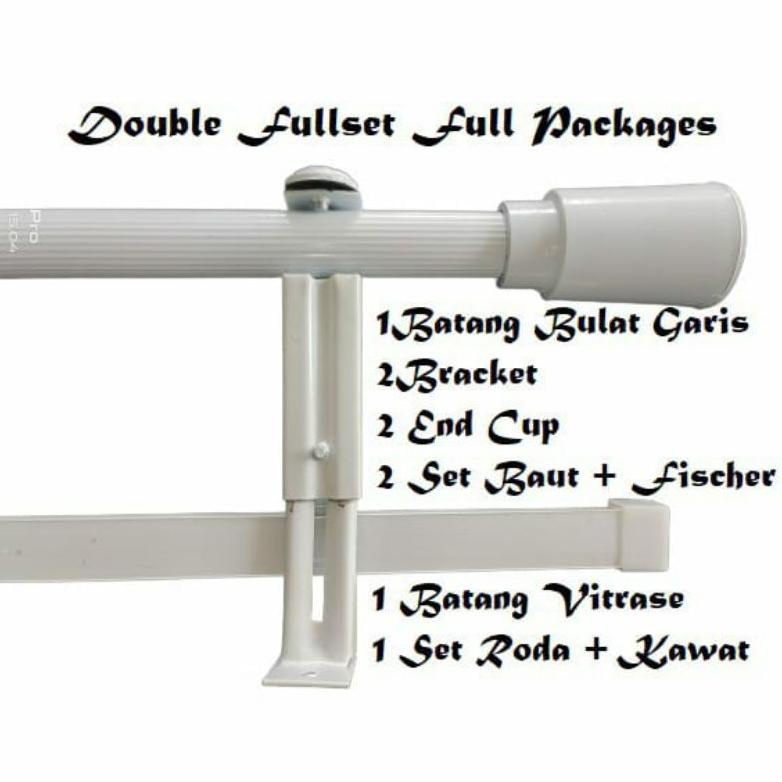 BATANG GORDEN BESI GORDEN TIANG GORDEN ( PAKET DOBLLE RELL VITRAS ) TERLARISS...,,,,,