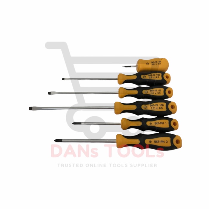 Obeng ELORA QUATROLIT Set 6pcs BULAT - Screwdriver Set