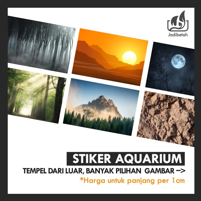 PROMO Stiker Aquarium / Sticker Background Akuarium / Belakang Akuarium - Tinggi 60cm