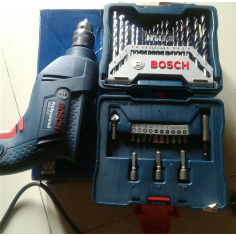 Bor Tangan Bosch Bosch Bor Besi 10mm GBM 350 set mata bor