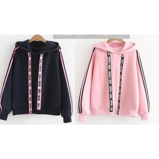 ☑ sweter baju hoodie atasan kaos cewek wanita remaja abg lengan panjang - Navy ▲