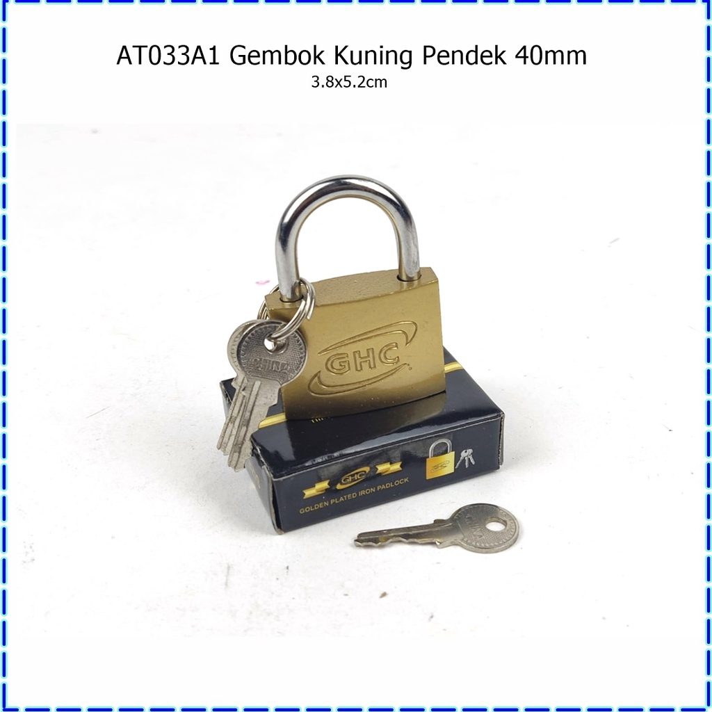 ATS033A1 Gembok Kuning Pendek 40mm