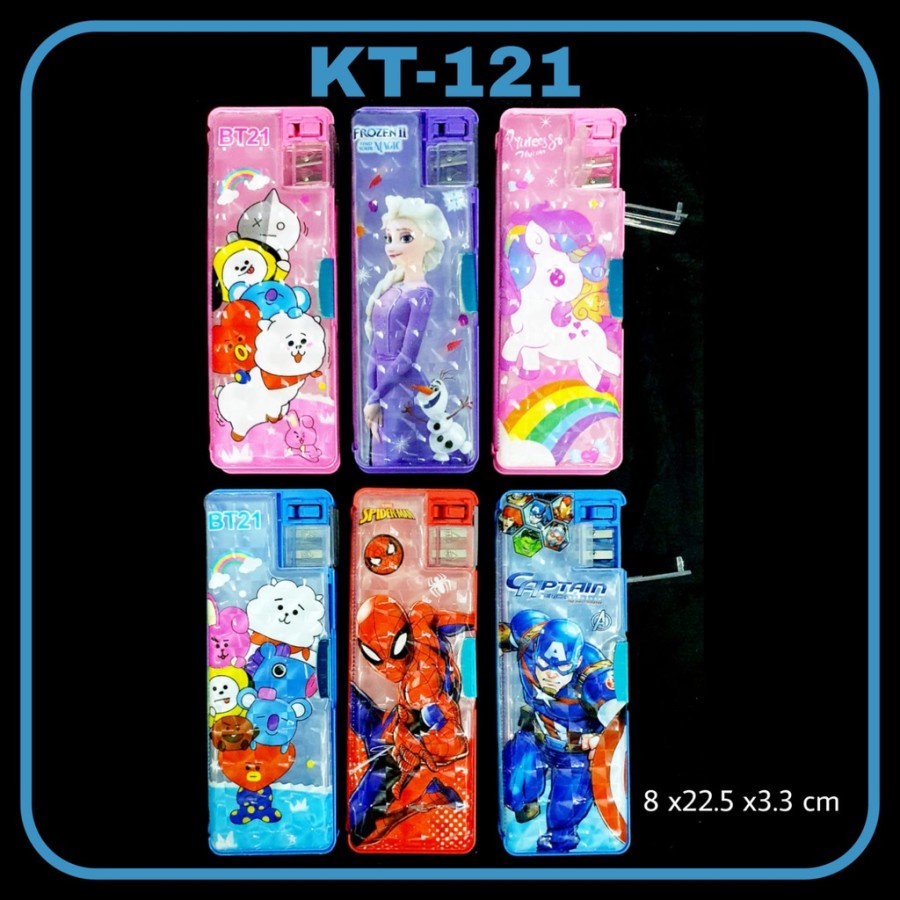 

BOS Kotak Pensil Magnet Transparant Hologram/Pencil Case/Tempat Pensil