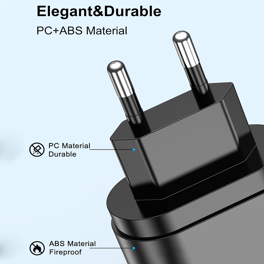 US EU PD12W Mobile Phone Fast Charging Head/ 5V2.4A PD Quick Charge Usb Charger/QC3.0 Type C Travel Wall Charger