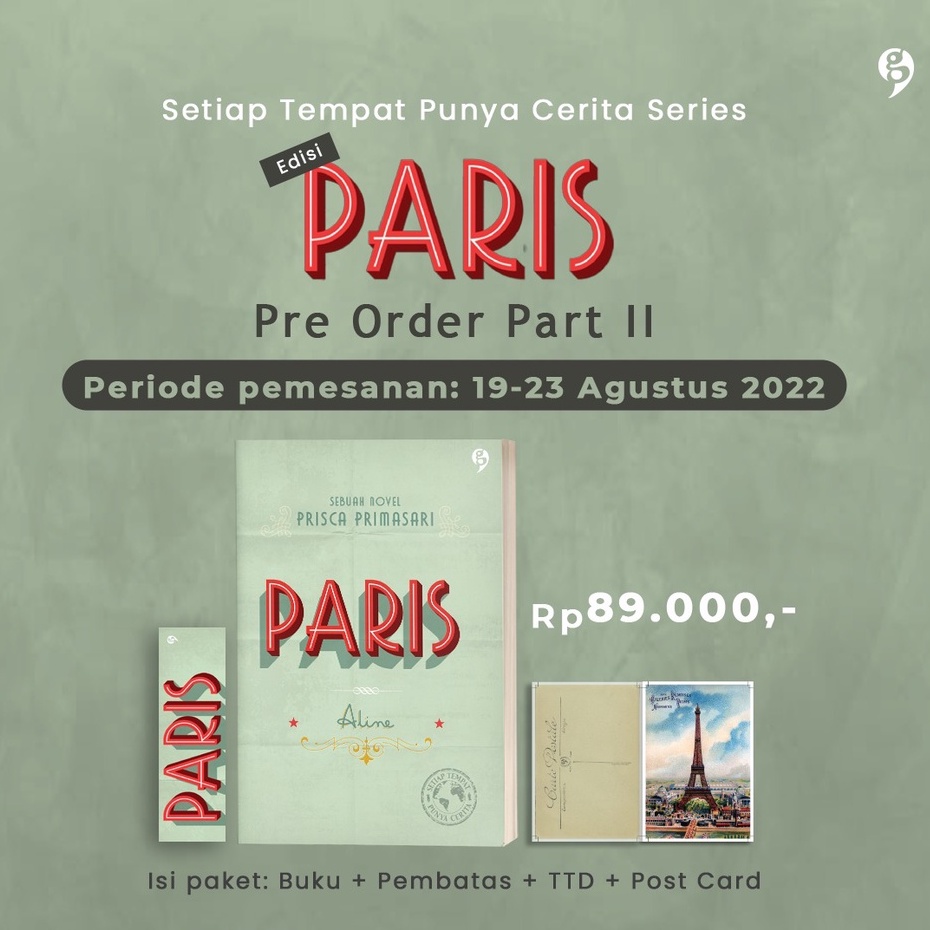Novel Paris [ Edisi Terbaru ] + TTD  - Prisca Primasari