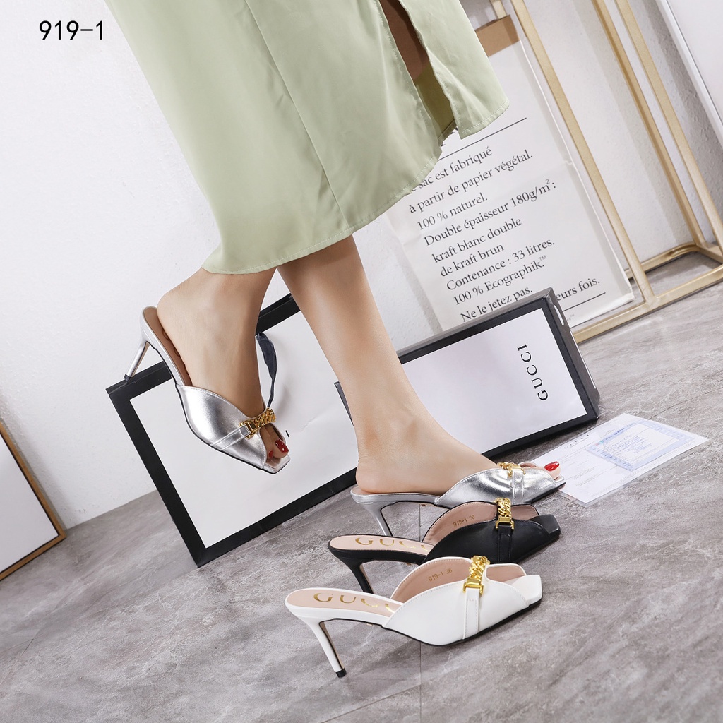 Chain Heel Sandals #919-1