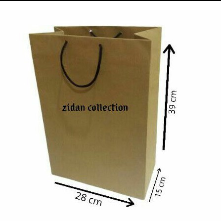 

paperbag ukuran 28×15×39 craft coklat