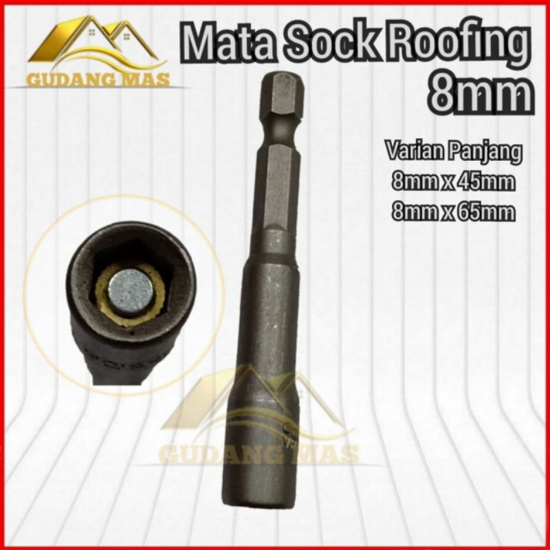 Mata Sock Roofing 8mm x 45mm / Mata Sock Baut Baja