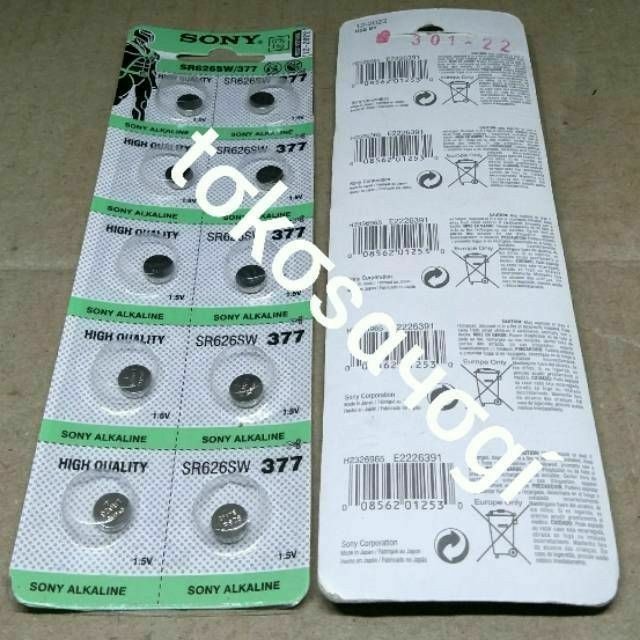 Battery Jam tangan 377 SR626SW Baterai SR 626 SW LR626 SR626