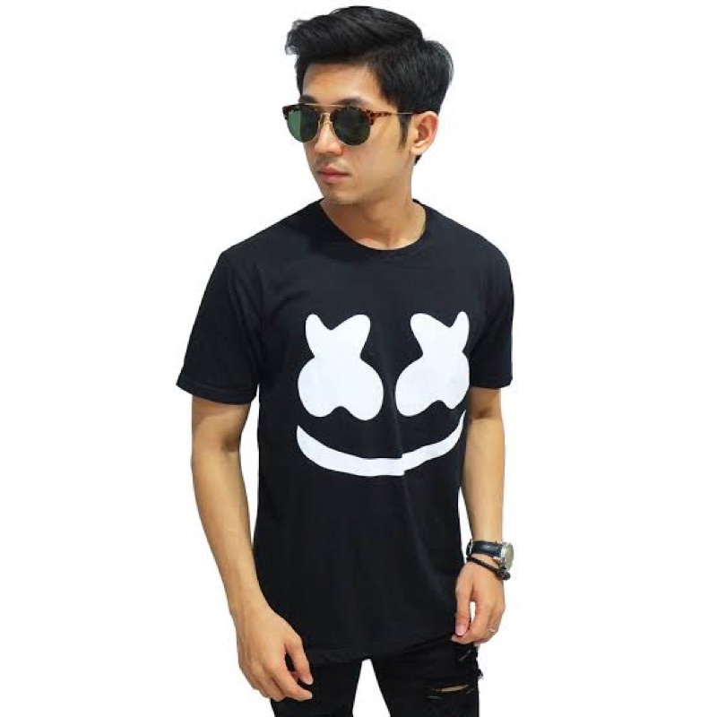 Kaos tshirt DJ marshmello hitam size L