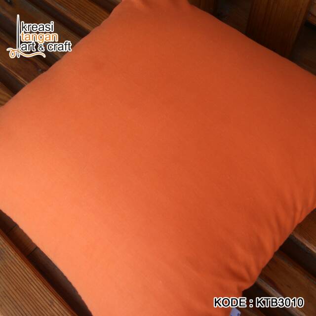 SARUNG BANTAL SOFA POLOS 30x50, 40x40, 45x45, 50x50, 60x60, 70x70 Orange KTB3010