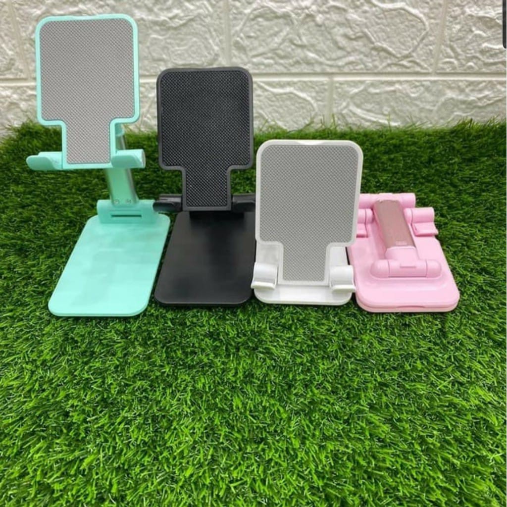 STAND HOLDER PENYANGGA HP TEGAK FOLDING DESKTOP AKSESORIS HANDPHONE ALL TIPE HP GADGET GROSIR MURAH
