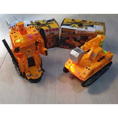 Mobil Tank Mainan Anak-Mobil Beko Mainan Anak-Robot Berubah Bentuk Mobil-Mainan Mobil Mobilan Anak-M