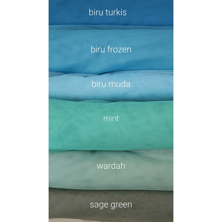 Soft Tile Tulle Polos Halus Jatuh Meteran Kain Tile Bahan Rok Tutu Wanita Gaun Pesta Premium Kebaya per 0,5 Meter Murah