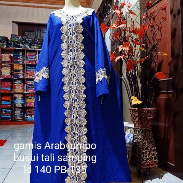 Gamis renda Arab jumbo ld135-140 PB 135