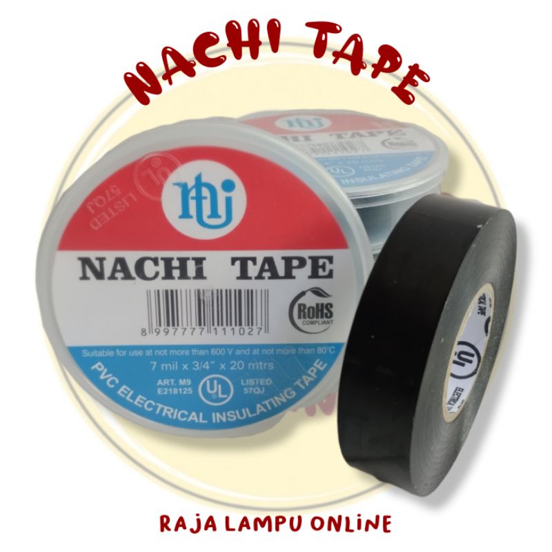 

ISOLASI NACHI TAPE / ISOLASI HITAM / ISOLASI LISTRIK