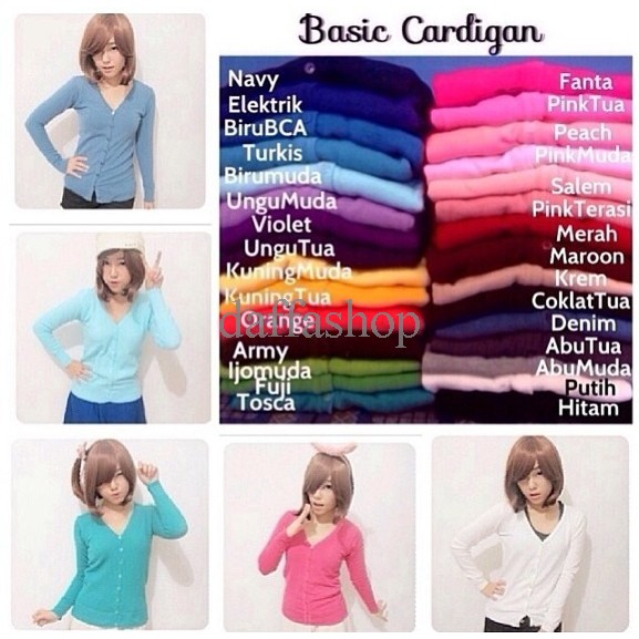 Basic Cardigan Classic Rajut Halus Jaket Luaaran Cardi TERLARIS