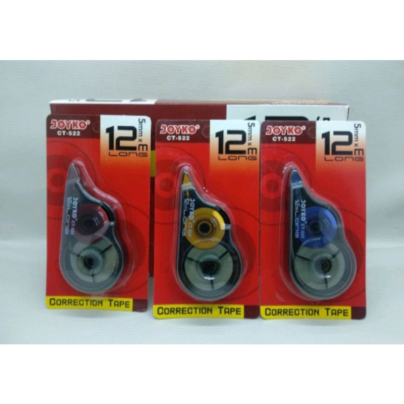 

TIPX Kertas joyko CT 522 / CORRECTION TAPE JOYKO CT522/TIP-EX KERTAS 12METER