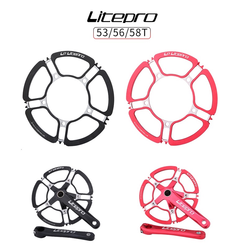 Crank Chainring 56T 58T Sepeda Lipat Litepro