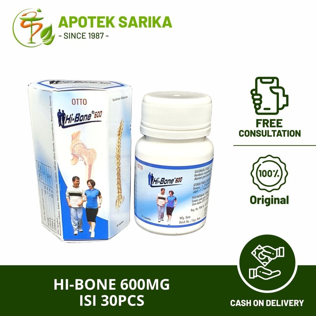 Jual Hi bone 600 isi 30pcs (suplemen calcium kesehatan tulang) | Shopee ...