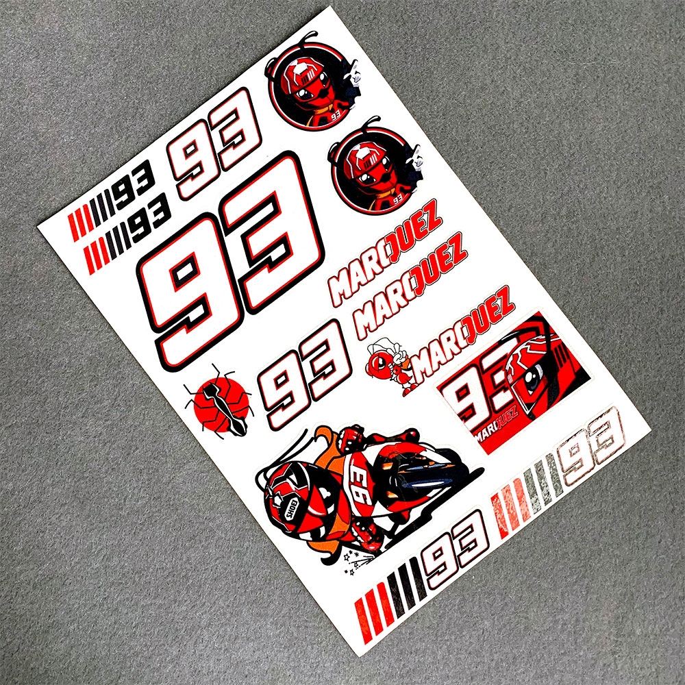 3M Logo Highly Reflective Motorcycle Applique #93 MARQUEZ Sticker Decal