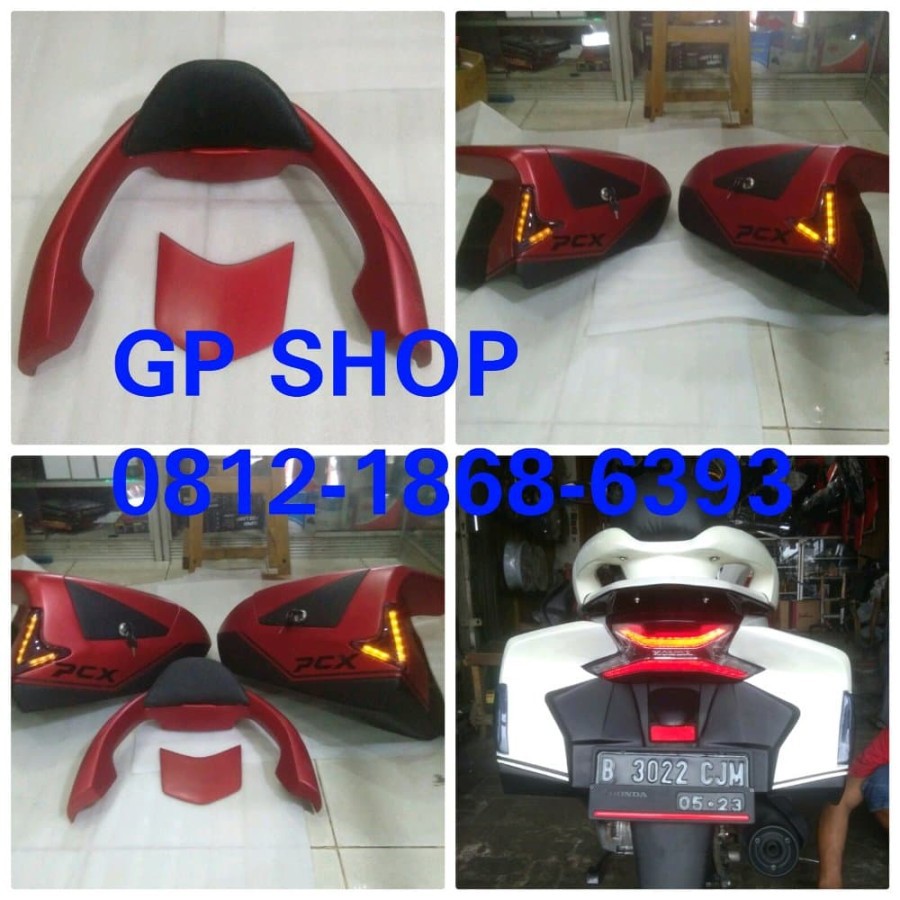 paket side box pcx lokal dan sandaran box samping pcx lokal 150 2018