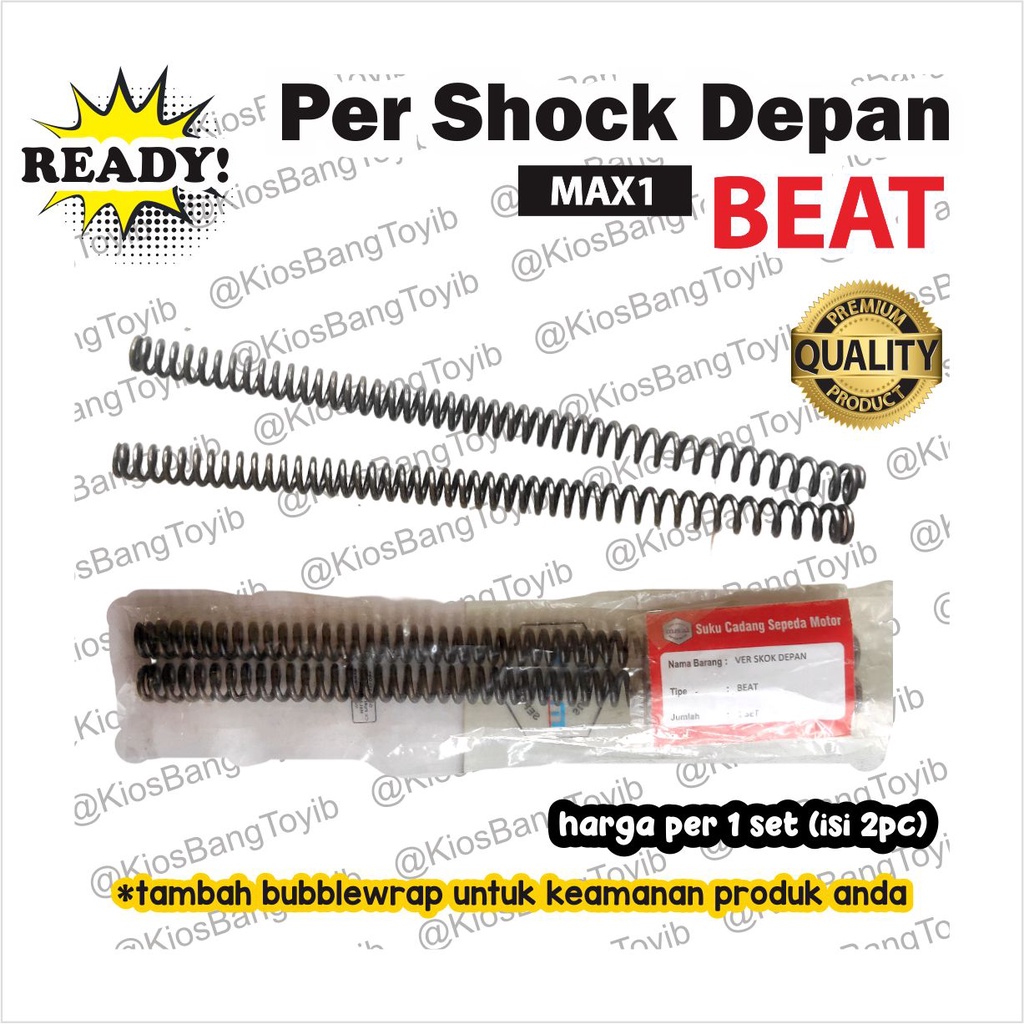 (2pc) Per Ver Shock Skok Depan Honda BEAT (MAX1) Panjang 30cm