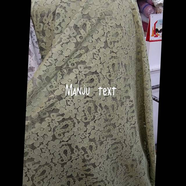 Kain - bahan Brukat katun / cocok untuk dress seragaman setelan kebaya dll TERMURAH