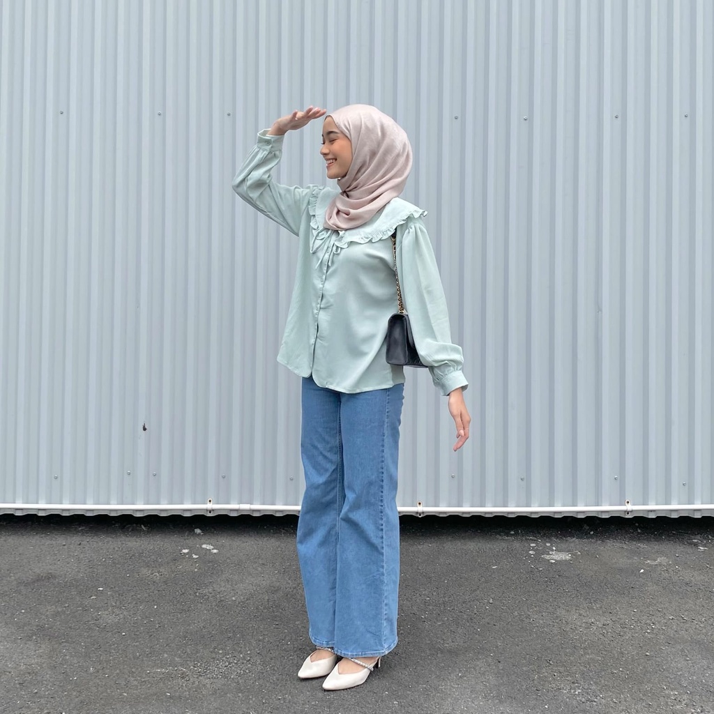 Eloca.co Ha ri Blouse Wanita Atasan Vintage-4