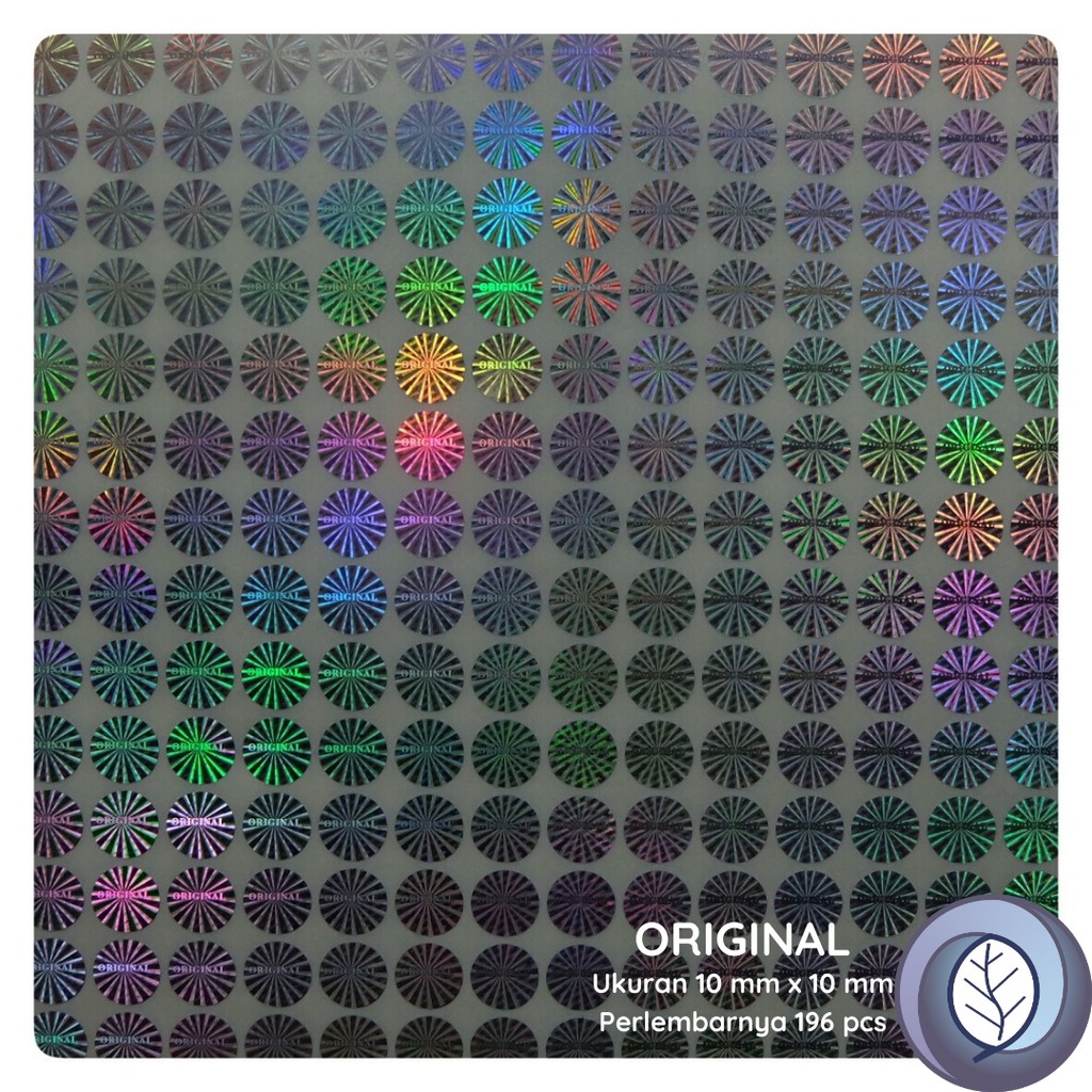 

Stiker Hologram ORIGINAL Silver 10 mm