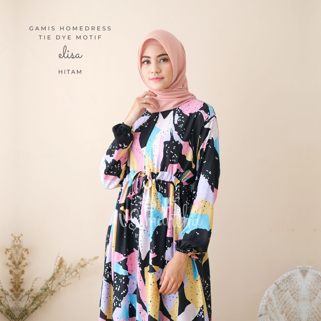 Gamis Homedress Rayon Motif Tie Dye