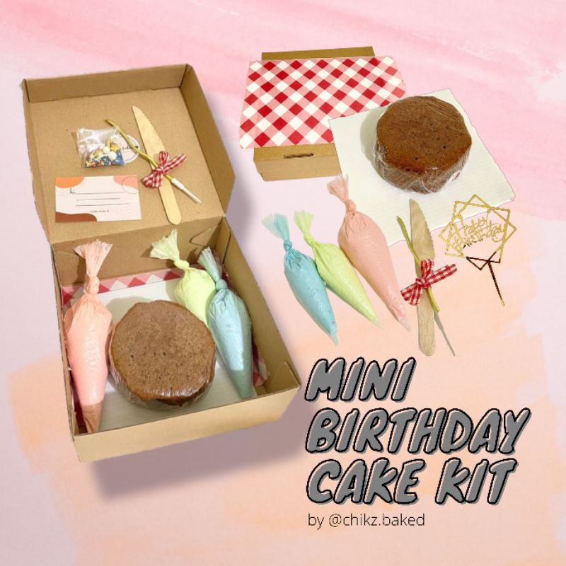 MINI BIRTHDAY CAKE KIT BENTO CAKE KIT LUNCHBOX KIT KOREAN CAKE KIT