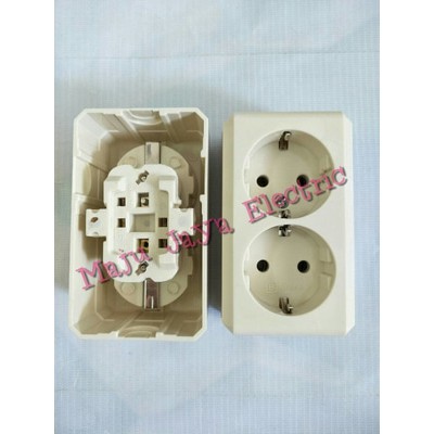 StopKontak Stop Kontak Broco 2 Dua Lubang OB Outbow Tembok