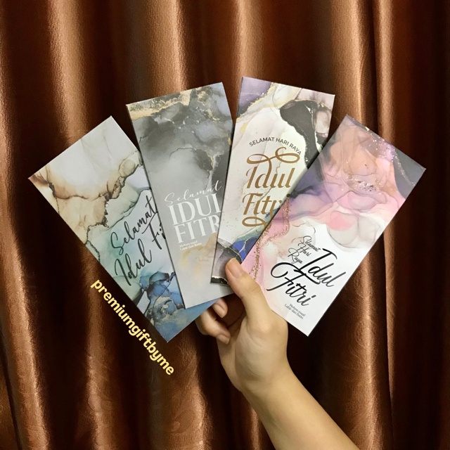 [5 pcs] AMPLOP LEBARAN BESAR PREMIUM Angpau Hari Raya Panjang Motif Abstrak Uang Tidak Dilipat Ramadhan