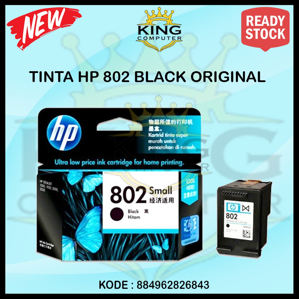 TINTA CARTRIDGE HP 802 BLACK ORIGINAL