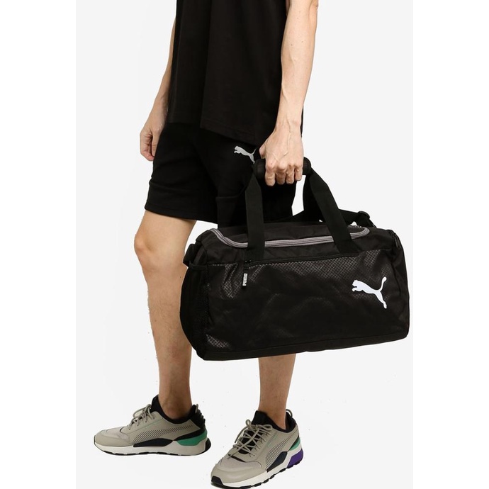 (100% ORIGINAL) PUMA FUNDAMENTALS SPORTS BAG S SMALL BLACK GYM DUFFLE
