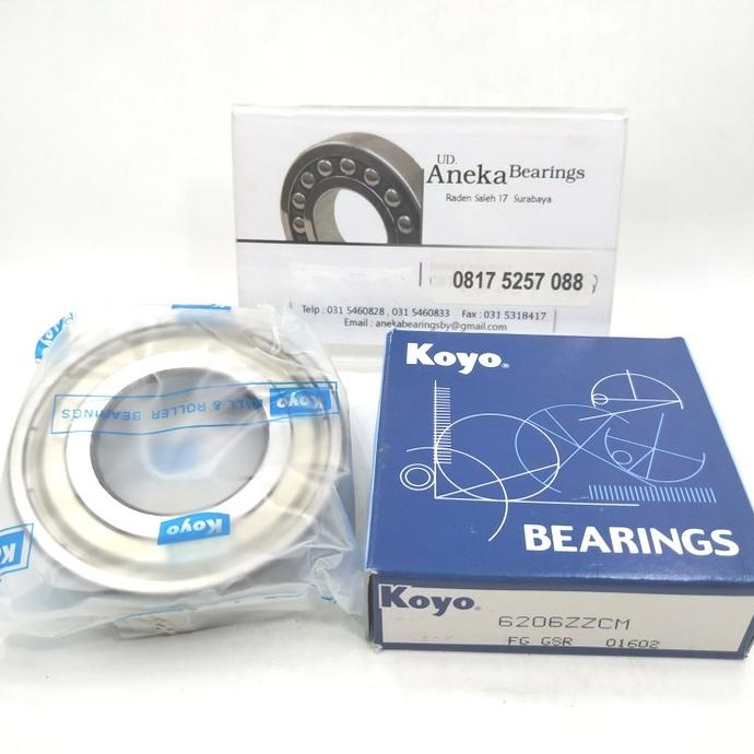 BEARING 6206 ZZ KOYO JEPANG 6206ZZ 30X62X16 TAMBAK TOSA GEROBAK GEAR anekab37 Diminati Banget
