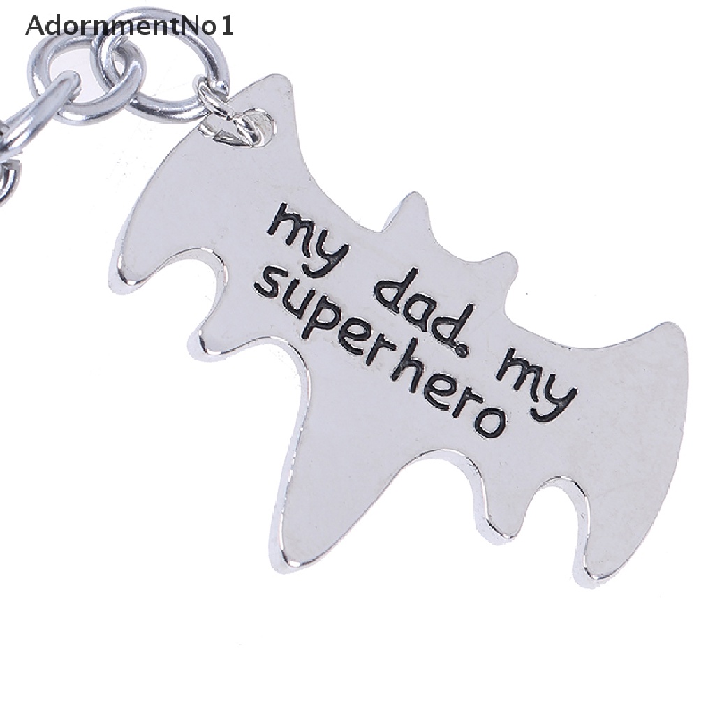 (AdornmentNo1) 1pc Gantungan Kunci Bentuk Kelelawar &quot;My Dad My Superhero&quot;