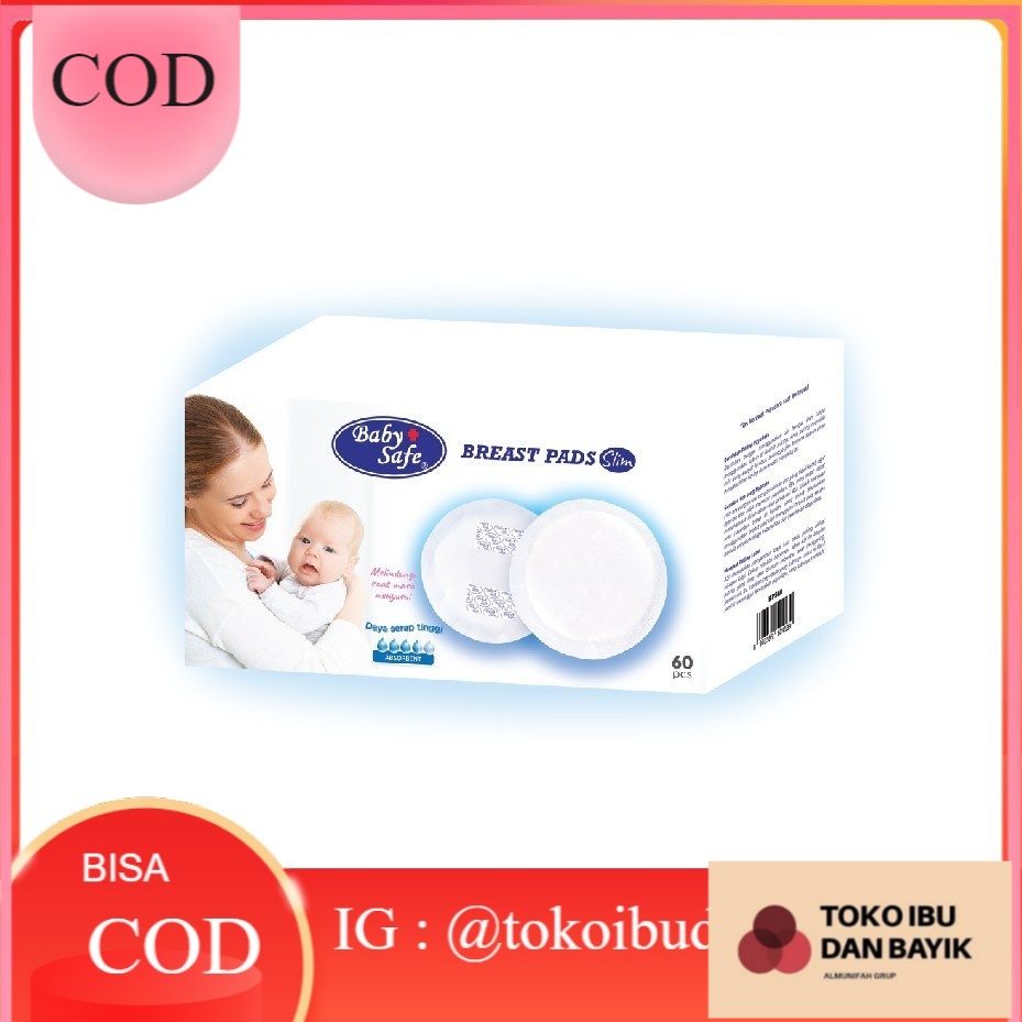 Baby Safe Breast Pads Slim 60pcs BPS60/bps16