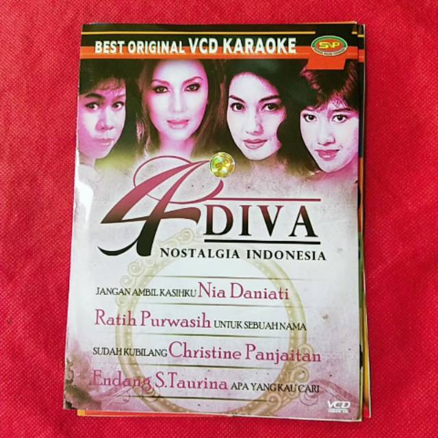 Terlaris kaset Video VCD original karaoke Lagu 4 DIVA NOSTALGIA INDONESIA