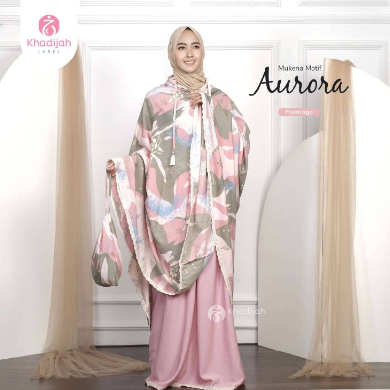 khadijah label mukena motif Aurora dewasa