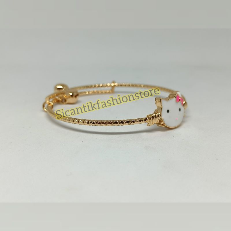 PROMO GELANG TITANIUM ANAK-ANAK HELLO KITTY TERLARIS ANTI KARAT PERHIASAN GELANG ANAK MEWAH LUCU