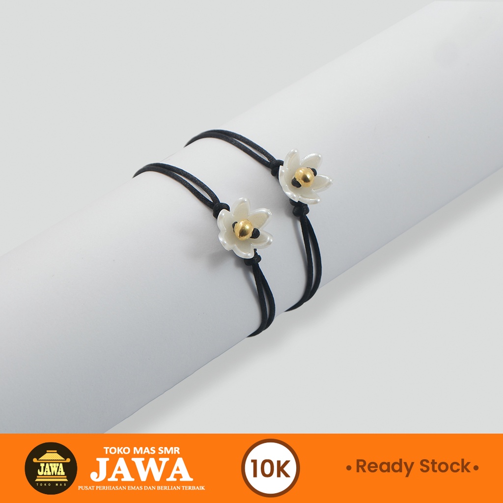 Gelang Tali Emas White Lily Kadar 10 Karat Toko Mas Jawa