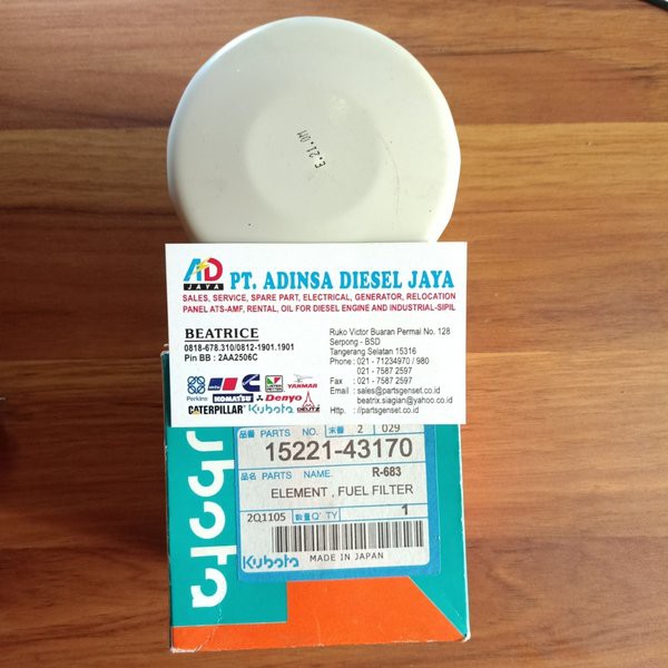 Fuel Filter Filter Solar Saringan Solar 15221-43170 15221-43170 15221 43170