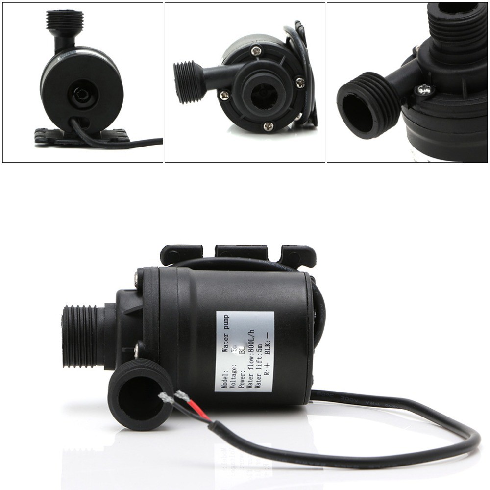 Taffware Pompa Air Aquarium Ikan Submersible Pump Fish Tank 12V 22W - 12V5M - Black