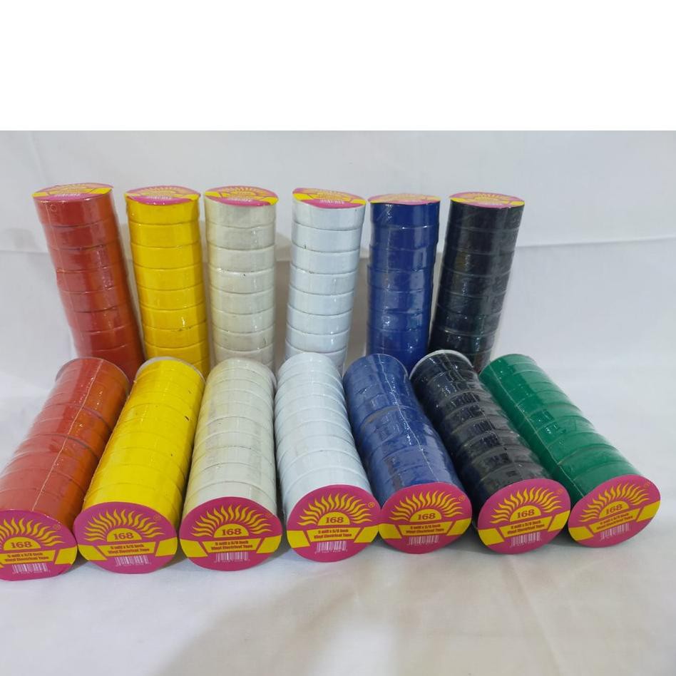 

★ JLED Lakban isolasi Listrik 168 tape 14mm*3yard Warna wari —-A .1 slop ❇ ★