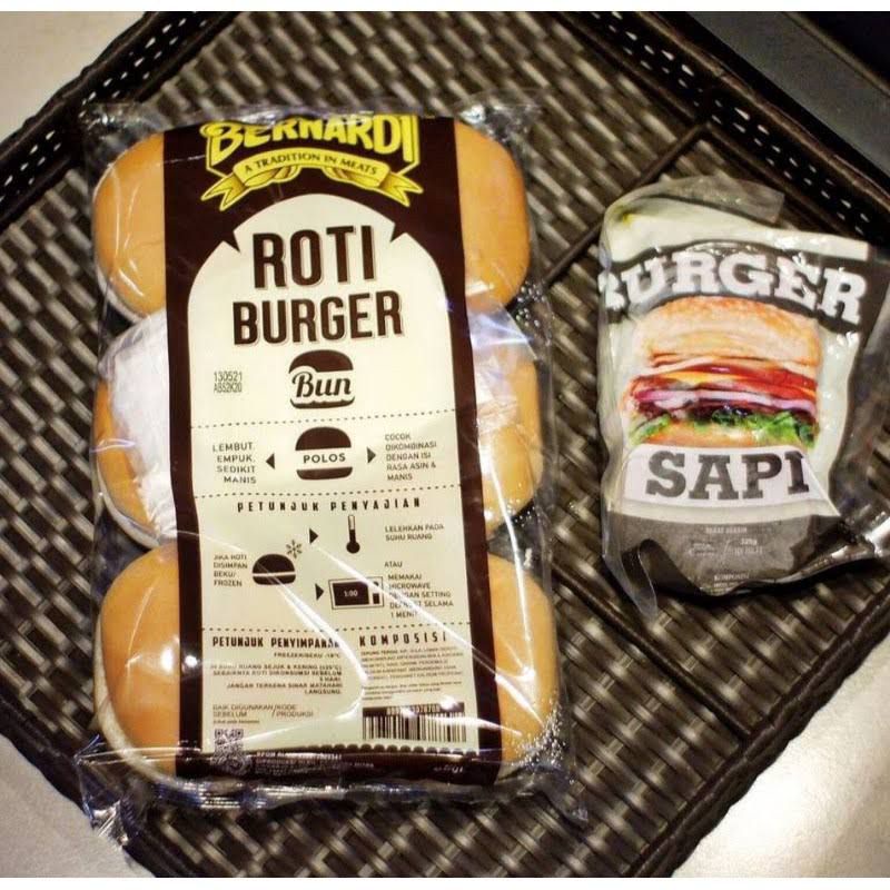 

Paket Burger Sapi Bernardi Besar - Roti isi 6 Burger isi 10