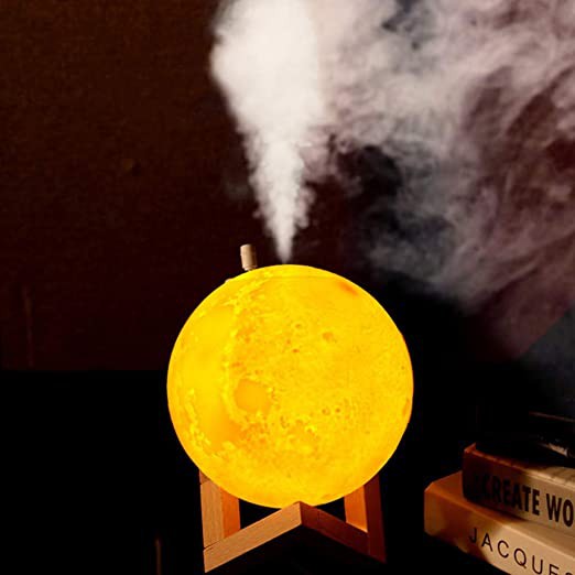 TAFFWARE Humidifier Moon Aromatherapy Ultrasonic Pewangi Ruangan Diffuser Aroma Terapi Bentuk Bulan
